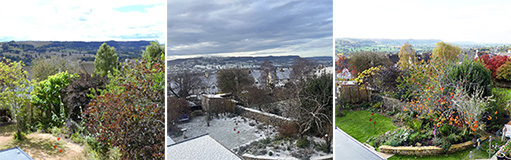 Views from bedrooms across the seasons